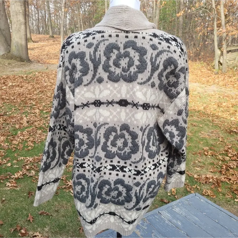 Vintage Mademoiselle Knitwear Open Front Cardigan size Medium/Large